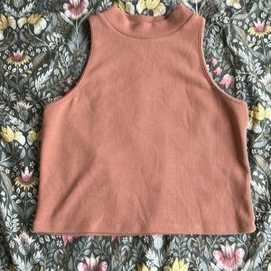 Mock Neck Sleeveless Crop Top